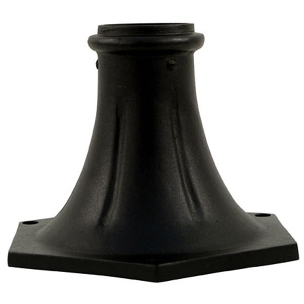 Intense Surface Mounted Base for 3 in. Outer Dia Round Post, Black - 8 x 11.63 x 11.63 in. IN2562987